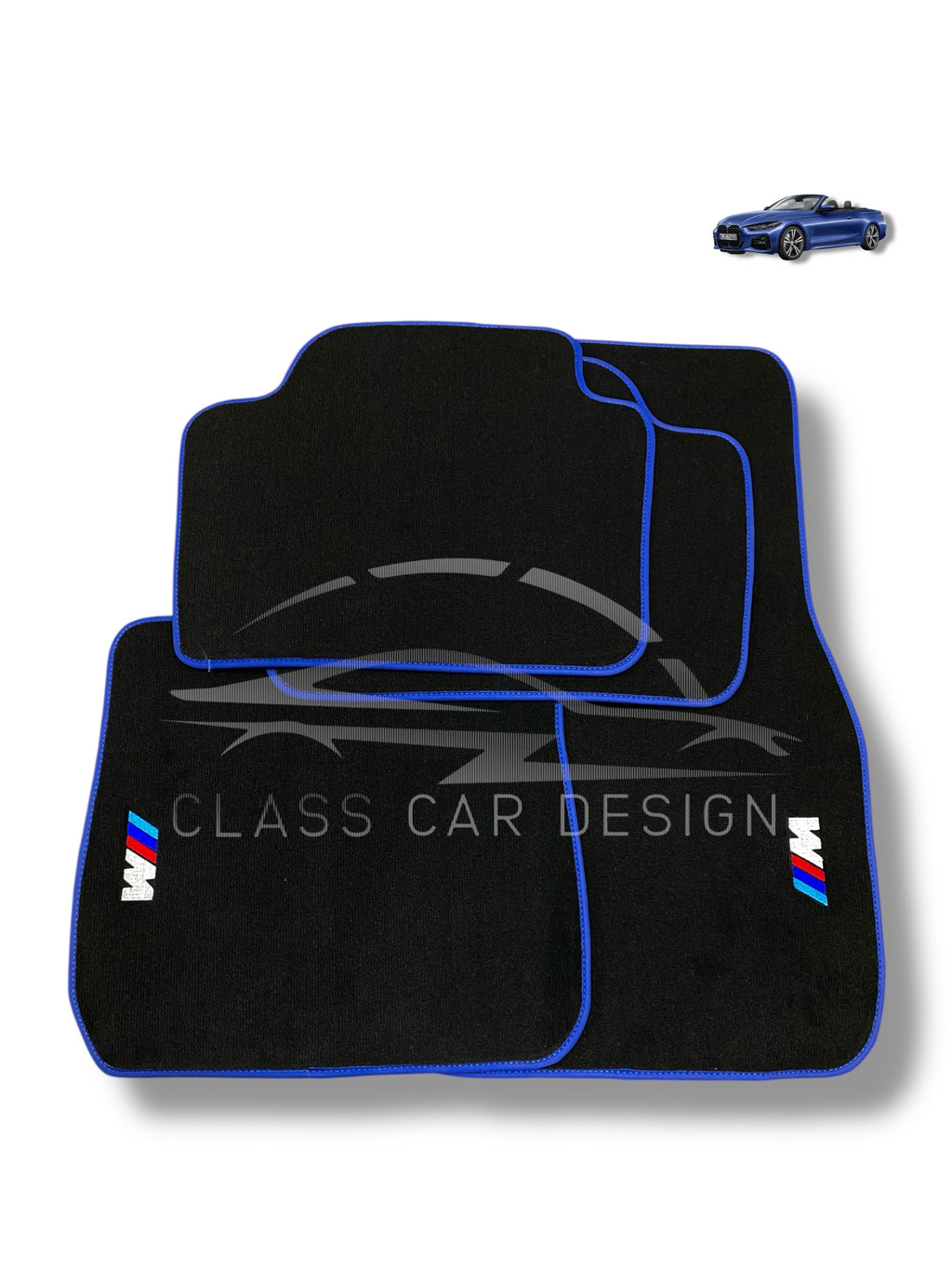 BMW 3 Series E46 Cabrio Floor Mats (1998–2006) – Custom Fit Luxury Velour Carpet Set – Premium Quality Mats