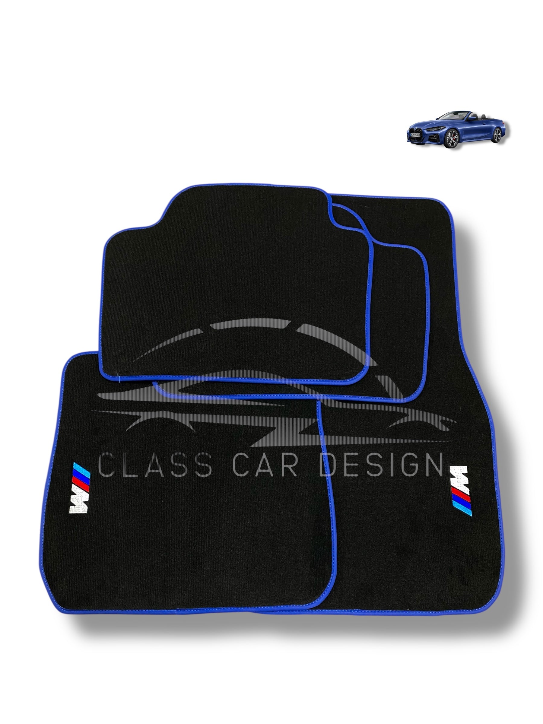BMW 3 Series E46 Cabrio Floor Mats (1998–2006) – Custom Fit Luxury Velour Carpet Set – Premium Quality Mats