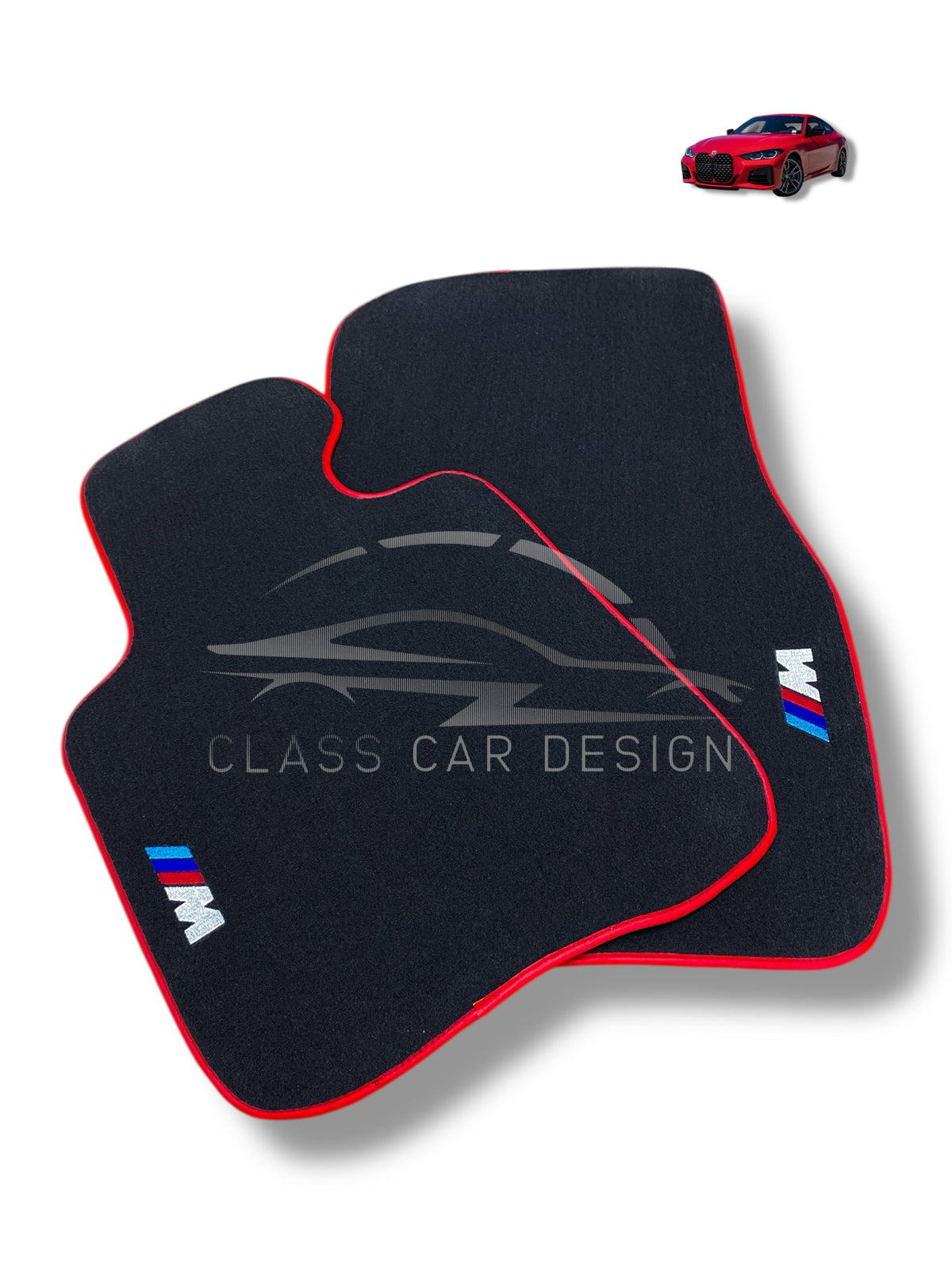 BMW 4 Series G22 Coupe Floor Mats (2021–2025) - Custom Fit Velour Luxury Carpet Set