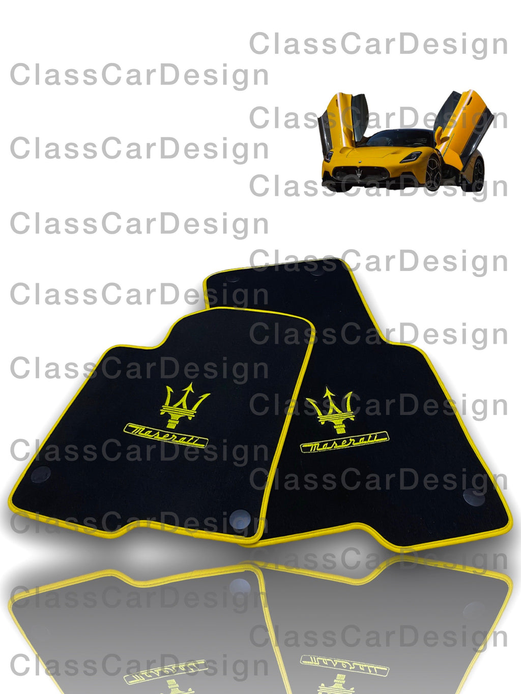 Maserati Ghibli 2014 And Later Floor Mats – Custom Fit Velour Luxury Carpet Set