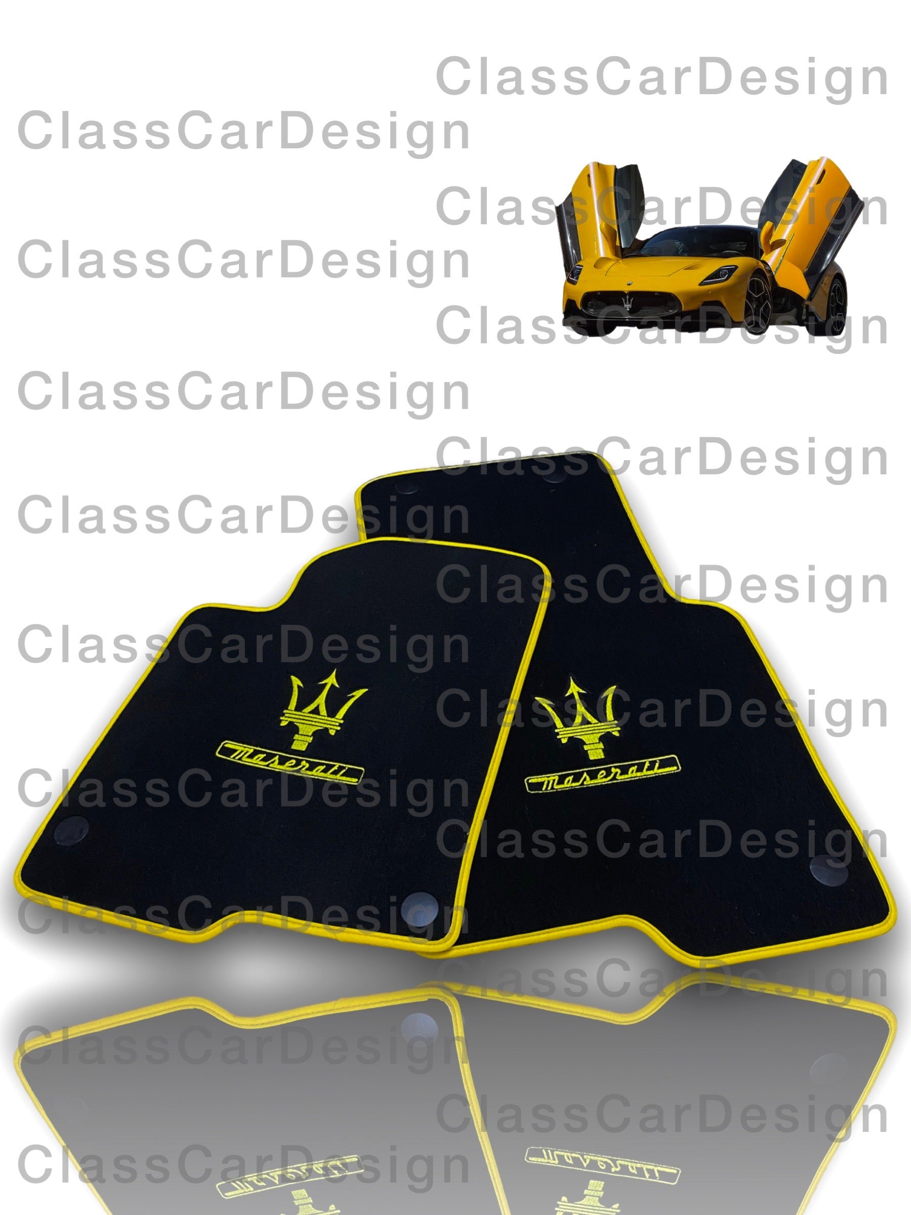 Maserati Coupe Floor Mats (2002-2007) – Custom Fit Velour Luxury Carpet Set