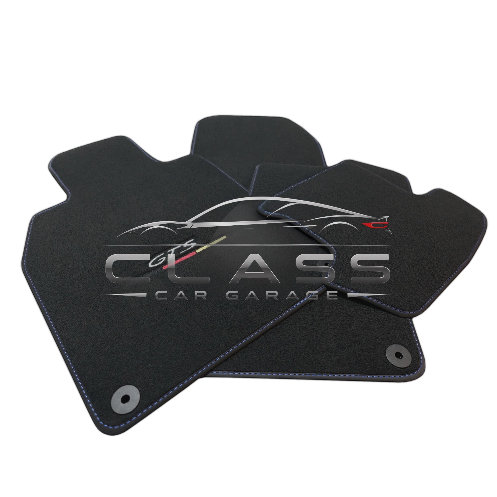 Porsche Car Floor Mats | GTS Logo Premium Custom Fit Carpet Mats