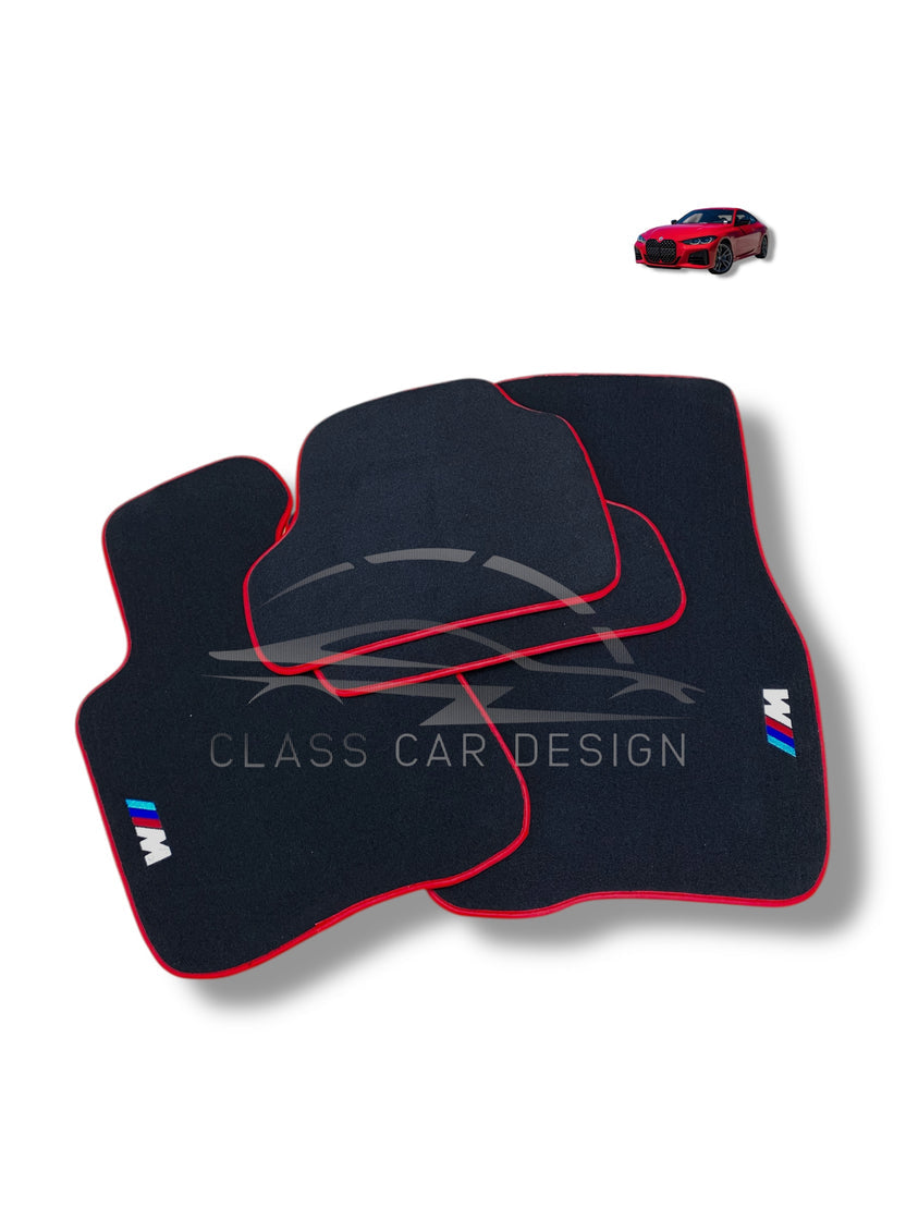 BMW 4 Series G22 Coupe Floor Mats (2021–2025) - Custom Fit Velour Luxury Carpet Set