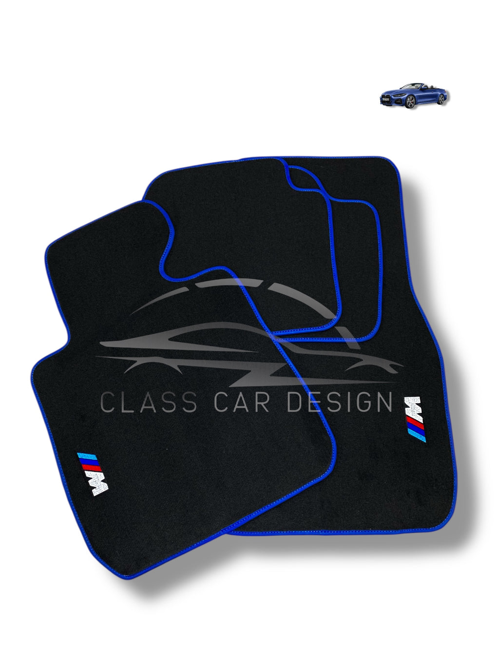 BMW 3 Series E46 Cabrio Floor Mats (1998–2006) – Custom Fit Luxury Velour Carpet Set – Premium Quality Mats