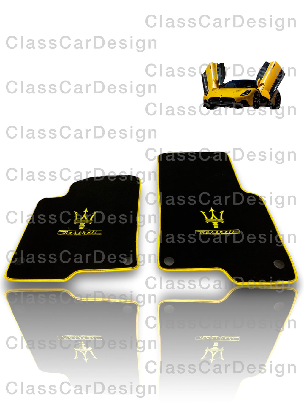 Maserati Ghibli 2014 And Later Floor Mats – Custom Fit Velour Luxury Carpet Set