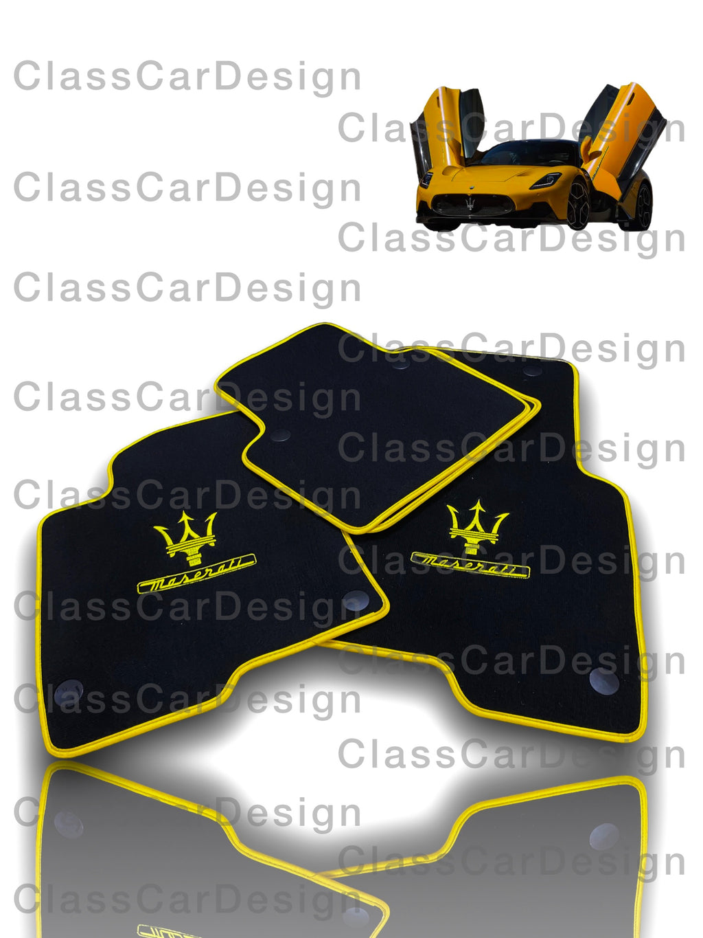 Maserati Ghibli 2014 And Later Floor Mats – Custom Fit Velour Luxury Carpet Set