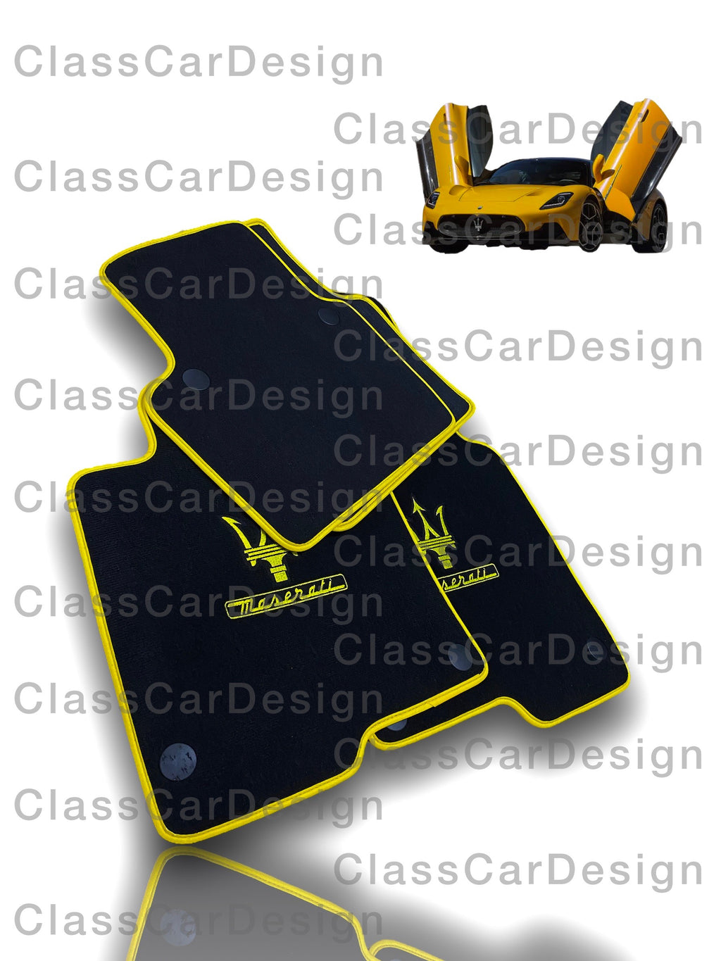 Maserati Ghibli 2014 And Later Floor Mats – Custom Fit Velour Luxury Carpet Set