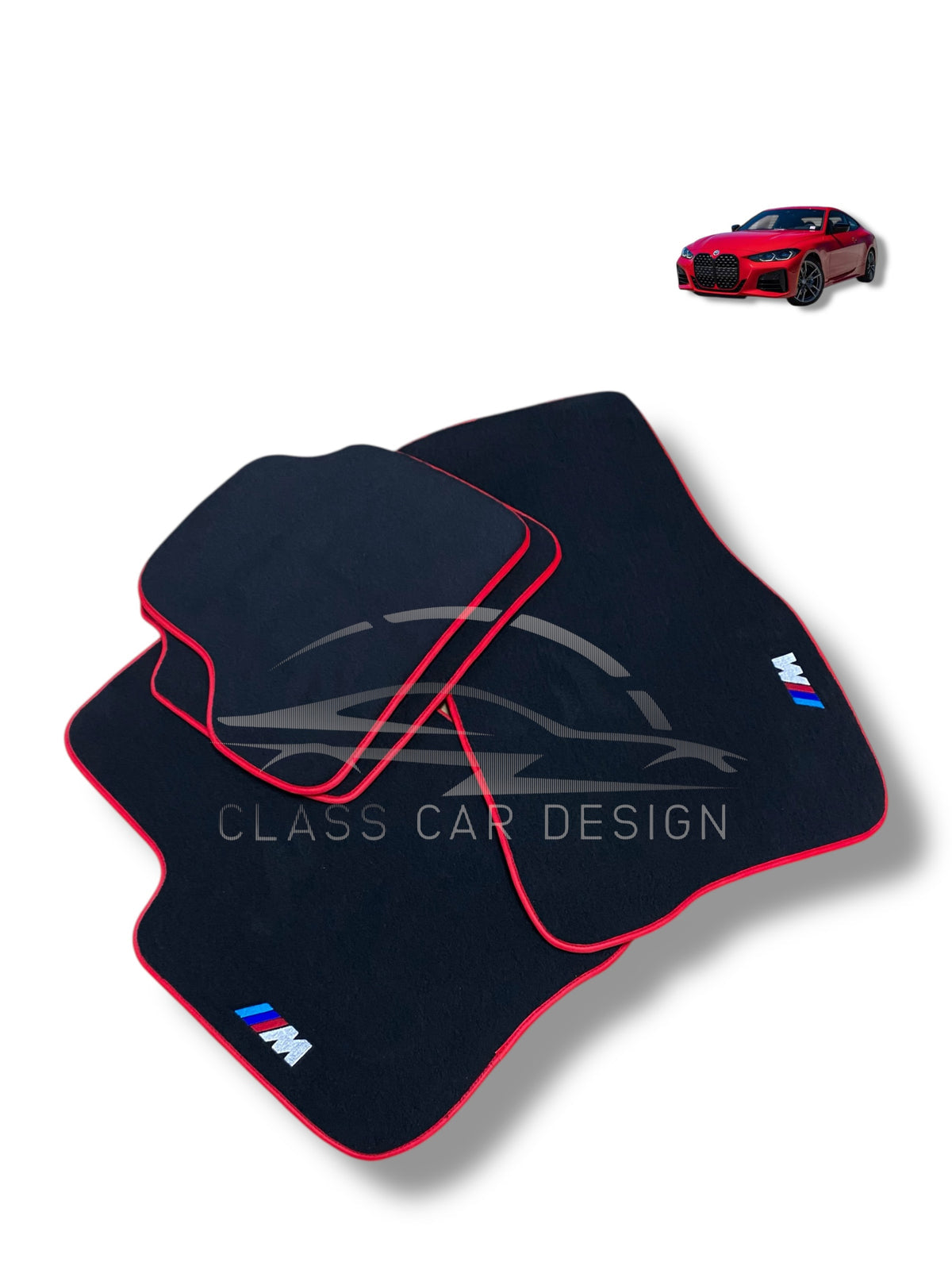 BMW 4 Series G22 Coupe Floor Mats (2021–2025) - Custom Fit Velour Luxury Carpet Set