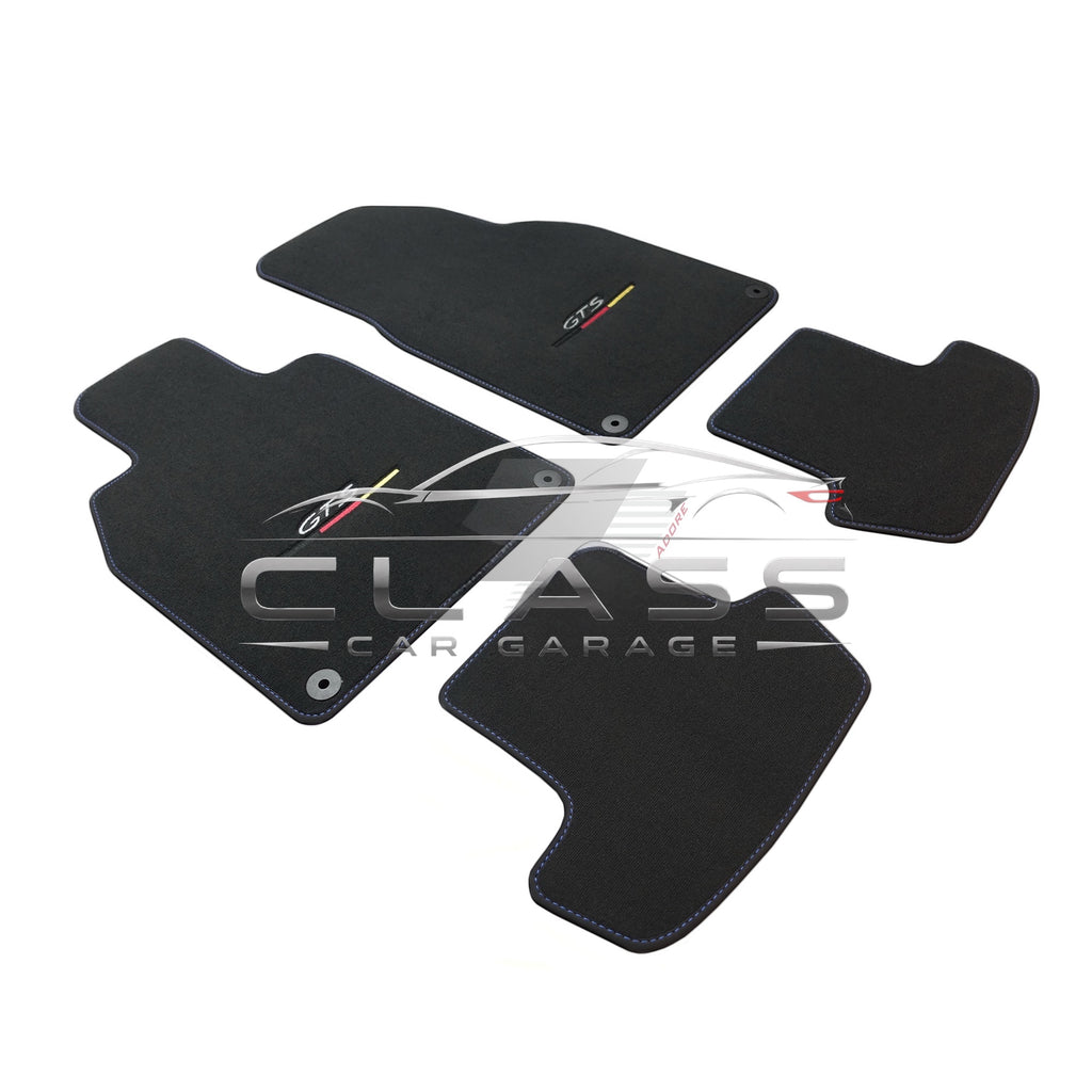 Porsche Car Floor Mats | GTS Logo Premium Custom Fit Carpet Mats