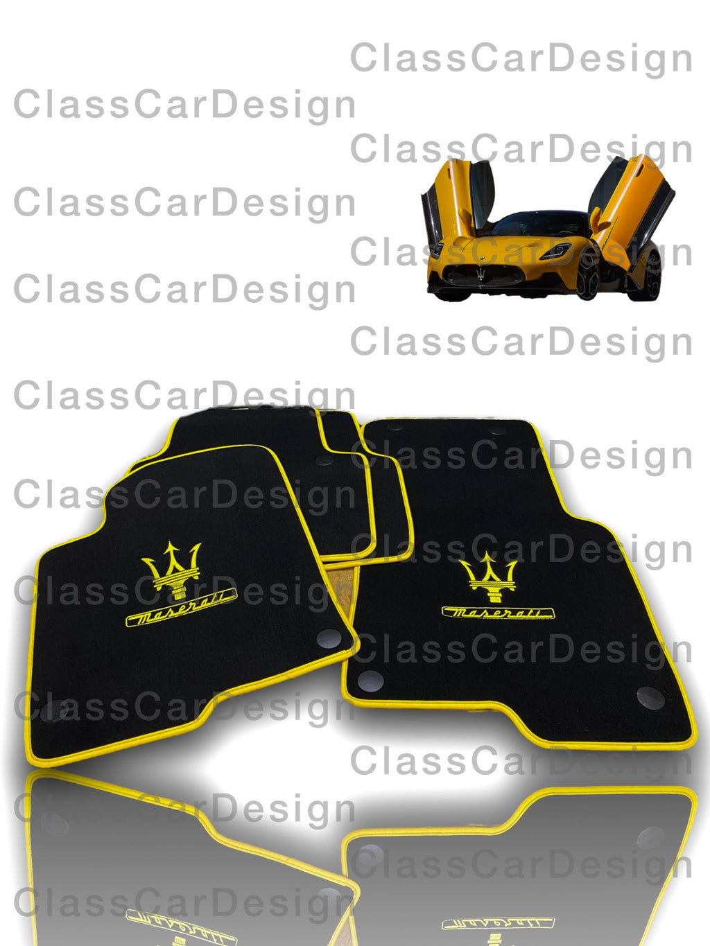 Maserati Ghibli 2014 And Later Floor Mats – Custom Fit Velour Luxury Carpet Set