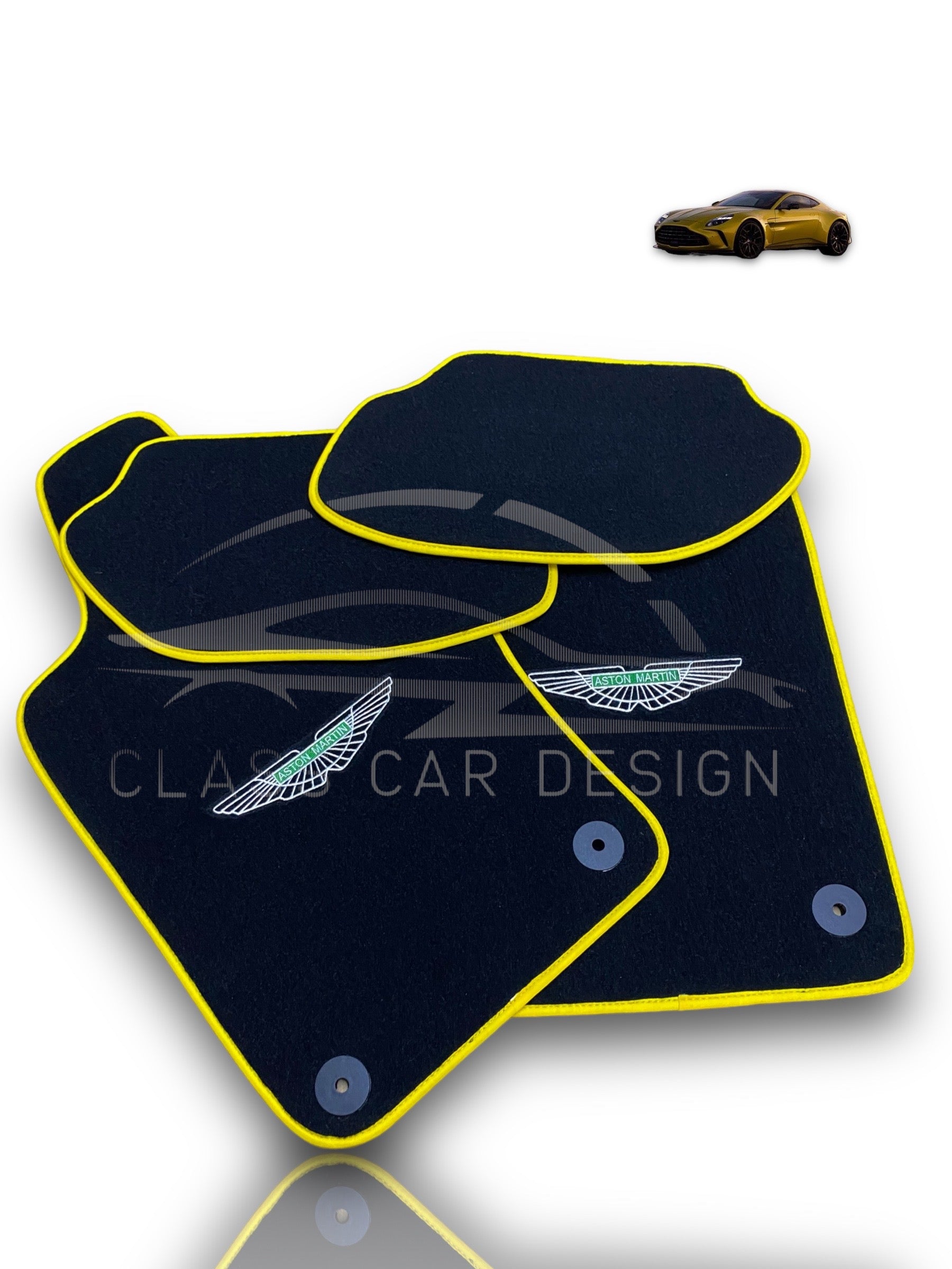 Aston Martin DB11 Floor Mats (2016–2023) – Custom Fit Luxury Velour – Premium Carpet Set