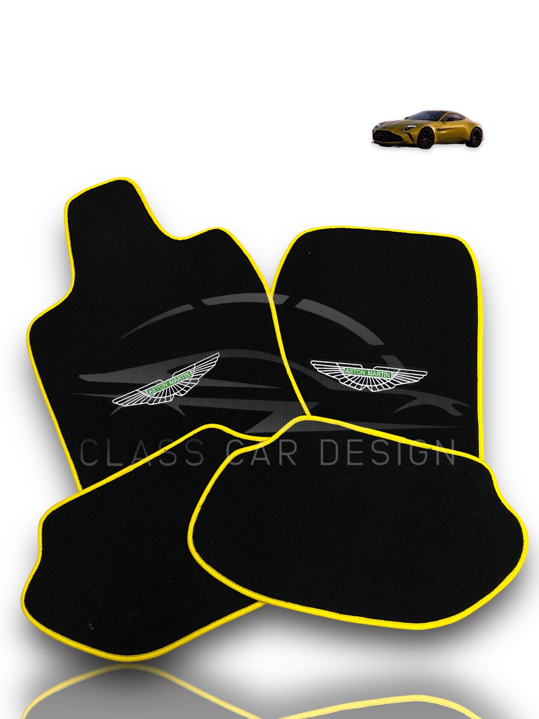 Aston Martin DB11 Floor Mats (2016–2023) – Custom Fit Luxury Velour – Premium Carpet Set