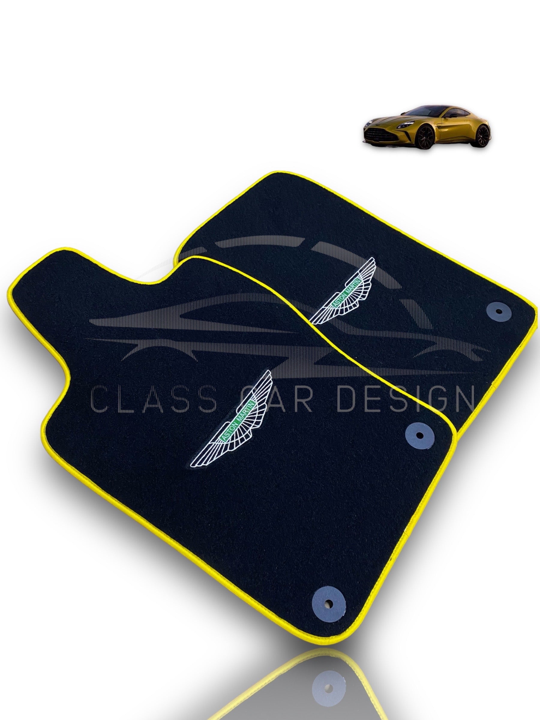 Aston Martin DB11 Floor Mats (2016–2023) – Custom Fit Luxury Velour – Premium Carpet Set